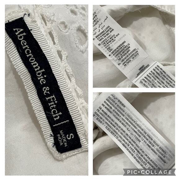 Abercrombie Fitch Eyelet Front Tie Blouse SZ S - Picture 4 of 9